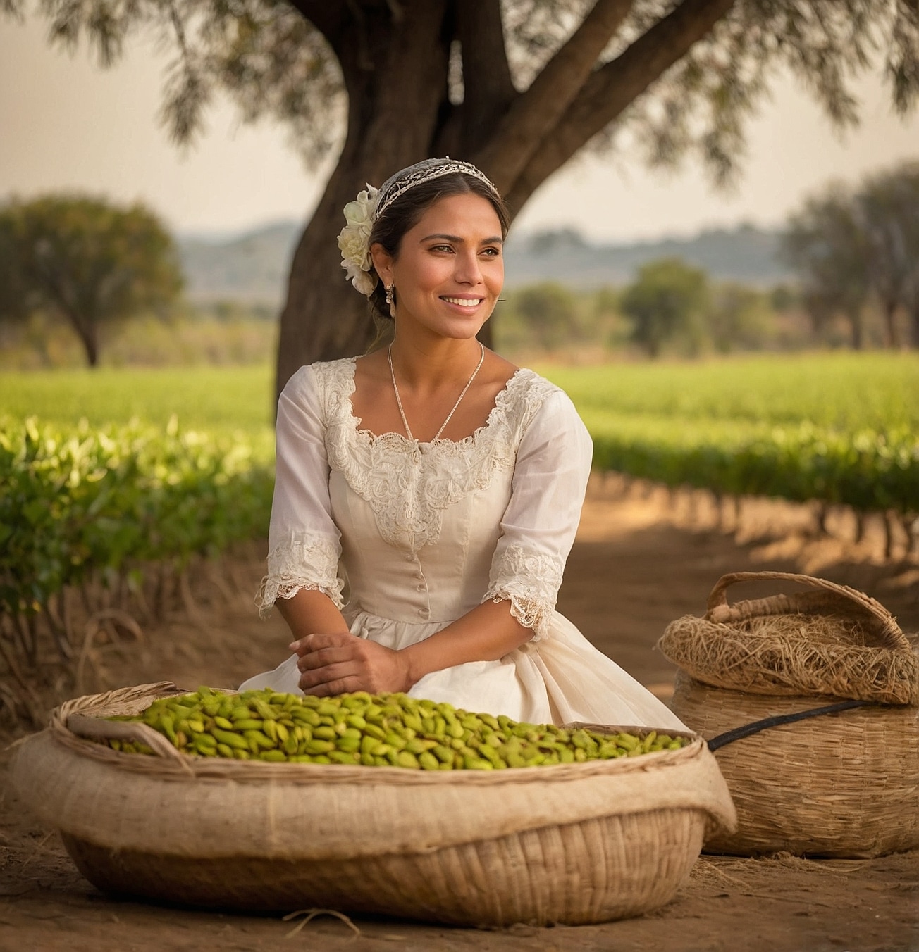 Imagen que muestra la calidad de los pistachos cultivados con dedicación, sostenibles y saludables, sin intermediarios desde el campo. Calidad de pistachos sostenibles y saludables.